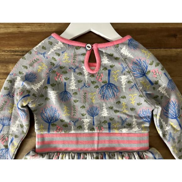 NEW Matilda Jane Make Believe Around Town Woodland Trees Gray Pink Knit Dress 6 - Picture 8 of 8